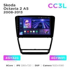 Radio samochodowe do Skoda Octavia 2 A5 2008-2013 Black Teyes CC3L 4+32 Gb 10"