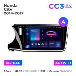 Radio samochodowe Teyes CC3 2k 4+64 Gb Honda City 2014-2017 (A) 10"