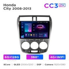 Radio samochodowe Teyes CC3 2k 6+128 Gb 360° Honda City 2008-2013 10