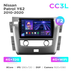 Radio samochodowe do Nissan Patrol 6 Y62 2010-2020 (F2) Teyes CC3L 4+32 Gb 10"