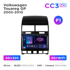 Radio samochodowe Teyes CC3 2k 4+32 Gb Volkswagen Touareg GP 2002-2010 (F1) 9"