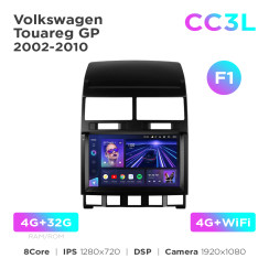 Radio samochodowe do Volkswagen Touareg GP 2002-2010 (F1) Teyes CC3L 4+32 Gb 9"