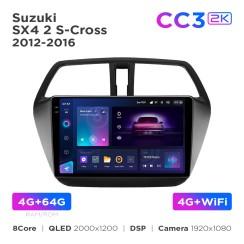 Radio samochodowe Teyes CC3 2k 4+64 Gb Suzuki SX4 2 S-Cross 2012-2016 9"