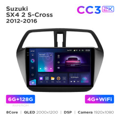 Radio samochodowe Teyes CC3 2k 6+128 Gb Suzuki SX4 2 S-Cross 2012-2016 9"