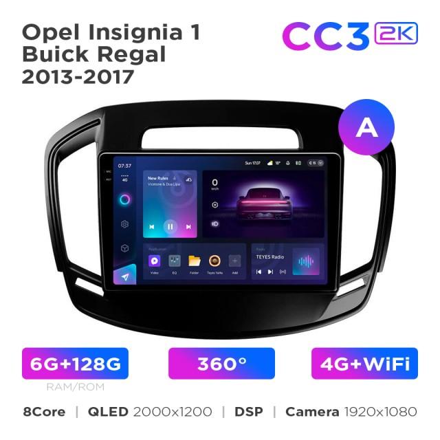 Radio samochodowe Teyes CC3 2k 6+128 Gb 360° Opel Insignia 1 / Buick Regal 2013-2017 (A) 9"