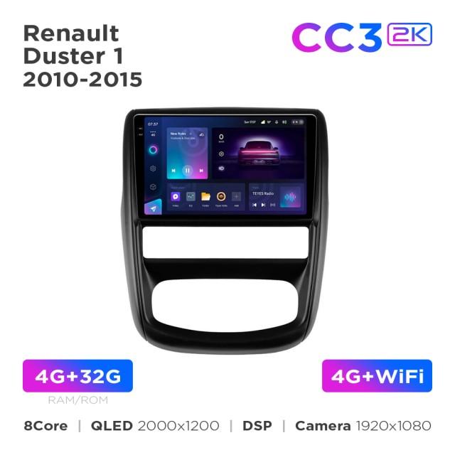 Radio samochodowe Teyes CC3 2k 4+32 Gb Renault Duster 1 2010-2015 / Nissan Terrano 3 2014-2022 9"