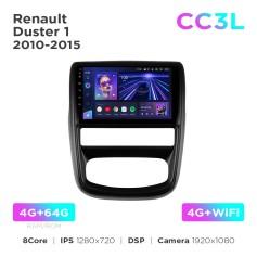 Radio samochodowe Teyes CC3L 4+64 Gb Renault Duster 1 2010-2015 / Nissan Terrano 3 2014-2022 9"