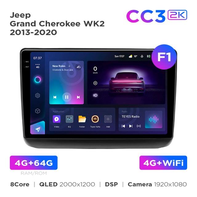 Radio samochodowe Teyes CC3 2k 4+64 Gb Jeep Grand Cherokee WK2 2013-2020 (F1) 9"