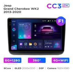 Radio samochodowe Teyes CC3 2k 6+128 Gb 360° Jeep Grand Cherokee WK2 2013-2020 (F1) 9"