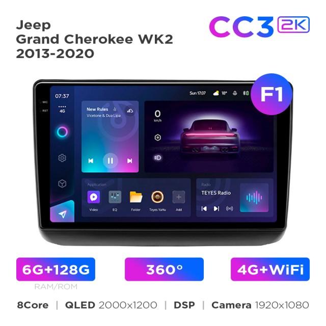 Radio samochodowe Teyes CC3 2k 6+128 Gb 360° Jeep Grand Cherokee WK2 2013-2020 (F1) 9"