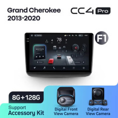 Radio samochodowe Teyes CC4 Pro 2k 8+128 Gb Jeep Grand Cherokee WK2 2013-2020 (F1) 9"
