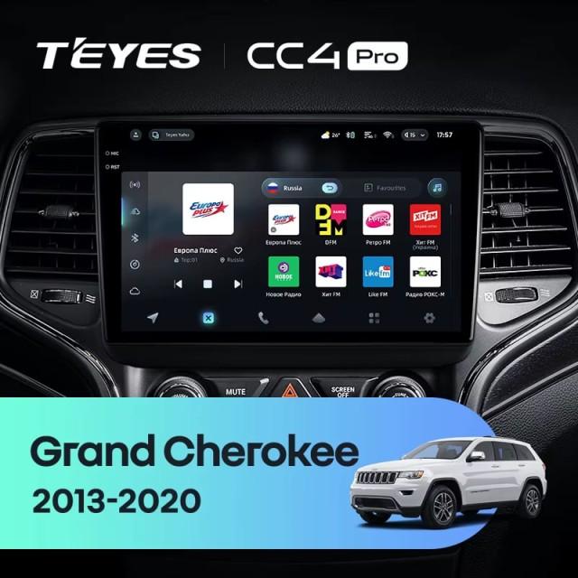 Radio samochodowe Teyes CC4 Pro 2k 8+128 Gb Jeep Grand Cherokee WK2 2013-2020 (F1) 9"