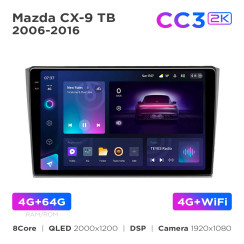 Radio samochodowe Teyes CC3 2k 4+64 Gb Mazda CX-9 TB 2006-2016 10"