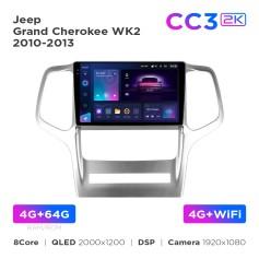 Radio samochodowe Teyes CC3 2k 4+64 Gb Jeep Grand Cherokee WK2 2010-2013 9"