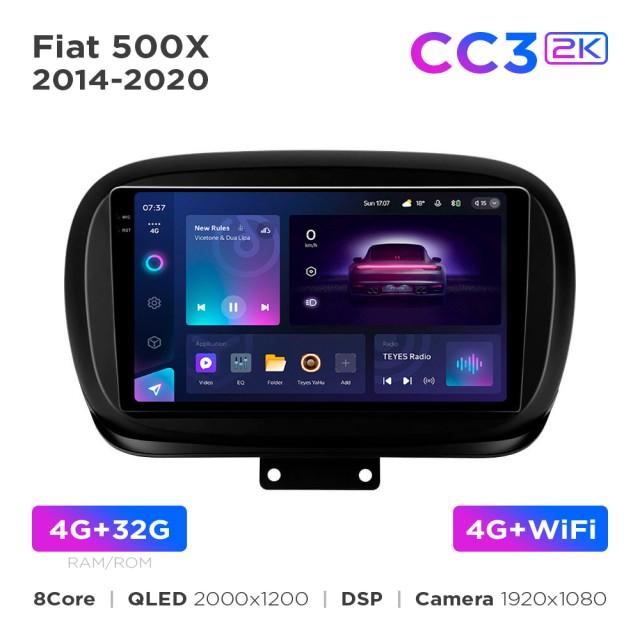 Radio samochodowe Teyes CC3 2k 4+32 Gb Fiat 500X 2014-2020 9"