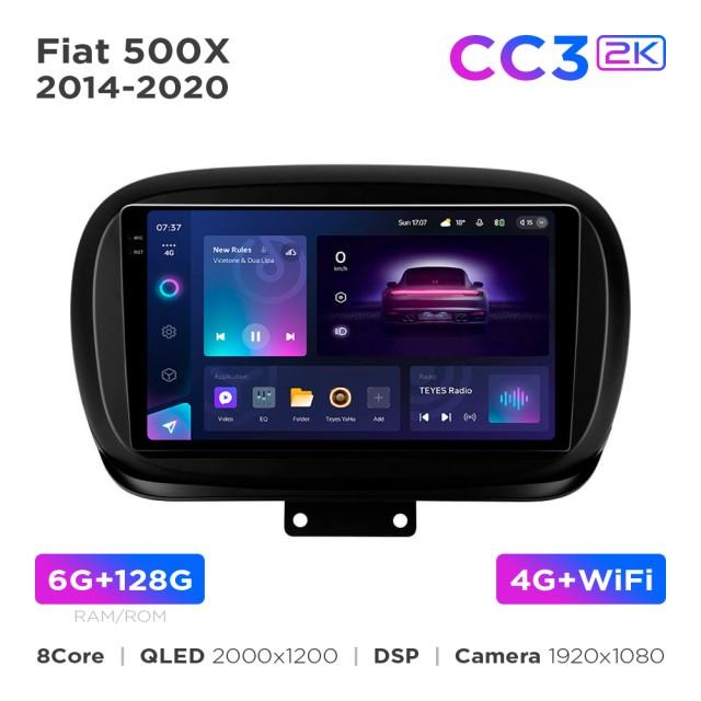Radio samochodowe Teyes CC3 2k 6+128 Gb Fiat 500X 2014-2020 9"