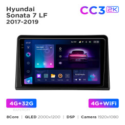 Radio samochodowe Teyes CC3 2k 4+32 Gb Hyundai Sonata 7 LF 2017-2019 9"
