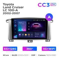 Radio samochodowe Teyes CC3 2k 6+128 Gb 360° Toyota Land Cruiser LC 100-A 2002-2007 (A) 9