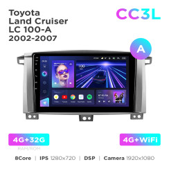 Radio samochodowe do Toyota Land Cruiser LC 100-A 2002-2007 (A) Teyes CC3L 4+32 Gb 9"