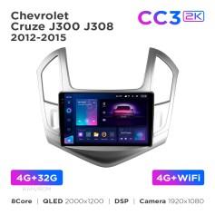 Radio samochodowe Teyes CC3 2k 4+32 Gb Chevrolet Cruze J300 J308 2012-2015 9"