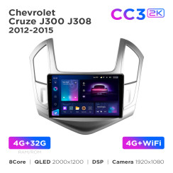 Radio samochodowe Teyes CC3 2k 4+32 Gb Chevrolet Cruze J300 J308 2012-2015 9"