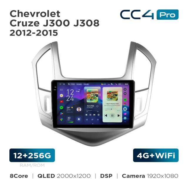 Radio samochodowe Teyes CC4 Pro 2k 12+256 Gb Chevrolet Cruze J300 J308 2012-2015 9"