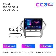 Radio samochodowe Teyes CC3 2k 6+128 Gb 360° Ford Mondeo 4 2006-2010 10"