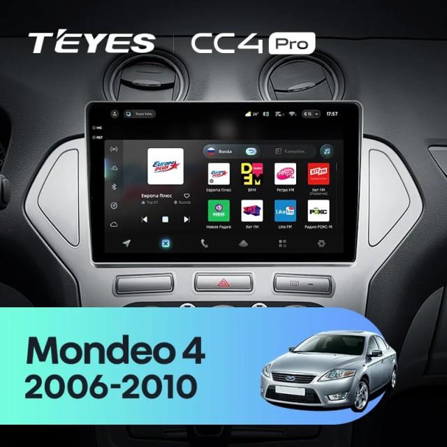 Radio samochodowe Teyes CC4 Pro 2k 8+128 Gb Ford Mondeo 4 2006-2010 10"