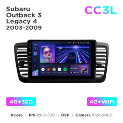 Radio samochodowe do Subaru Outback 3 / Legacy 4 2003-2009 Teyes CC3L 4+32 Gb 9"