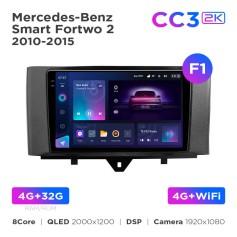 Radio samochodowe Teyes CC3 2k 4+32 Gb Mercedes-Benz Smart Fortwo 2 2010-2015 (F1) 9"