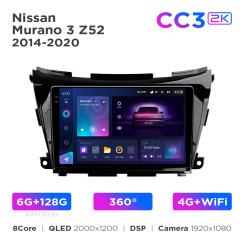 Radio samochodowe Teyes CC3 2k 6+128 Gb 360° Nissan Murano 3 Z52 2014-2020 10