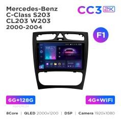 Radio samochodowe Teyes CC3 2k 6+128 Gb Mercedes-Benz C-Class S203 CL203 W203 2000-2004 (F1) 9