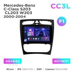 Radio samochodowe Teyes CC3L 4+64 Gb Mercedes-Benz C-Class S203 CL203 W203 2000-2004 (F1) 9"