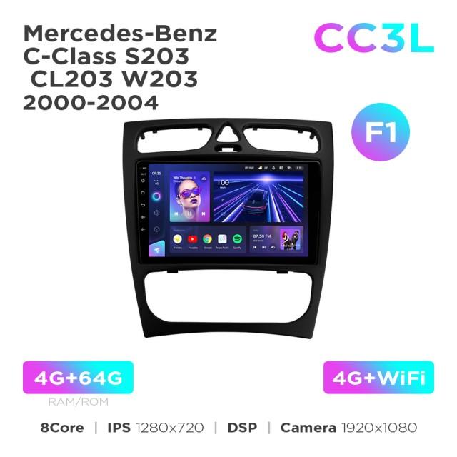 Radio samochodowe Teyes CC3L 4+64 Gb Mercedes-Benz C-Class S203 CL203 W203 2000-2004 (F1) 9"