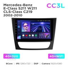 Radio samochodowe do Mercedes-Benz E-Class S211 W211 2002-2009 / CLS-Class C219 2004-2010 Teyes CC3L 4+32 Gb 9"
