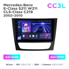 Radio samochodowe Teyes CC3L 4+64 Gb Mercedes-Benz E-Class S211 W211 2002-2009 / CLS-Class C219 2004-2010 9"