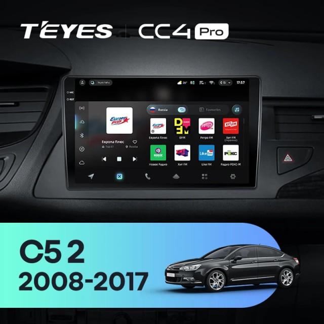Radio samochodowe Teyes CC4 Pro 2k 8+128 Gb Citroen C5 2 2008-2017 (F1) 9"