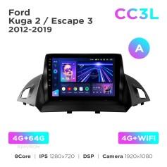 Radio samochodowe Teyes CC3L 4+64 Gb Ford Kuga 2 / Escape 3 2012-2019 (A) 9"