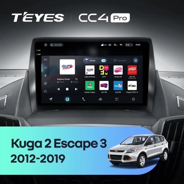 Radio samochodowe Teyes CC4 Pro 2k 8+128 Gb Ford Kuga 2 / Escape 3 2012-2019 (A) 9"