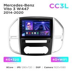 Radio samochodowe do Mercedes-Benz Vito 3 W447 2014-2020 Teyes CC3L 4+32 Gb 10"