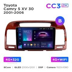 Radio samochodowe Teyes CC3 2k 4+32 Gb Toyota Camry 5 XV 30 2001-2006 (B) 9"
