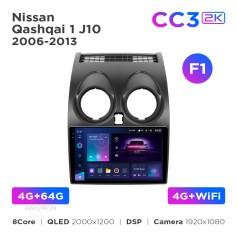 Radio samochodowe Teyes CC3 2k 4+64 Gb Nissan Qashqai 1 J10 2006-2013 (F1) 9"