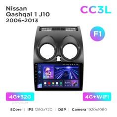 Radio samochodowe do Nissan Qashqai 1 J10 2006-2013 (F1) Teyes CC3L 4+32 Gb 9"