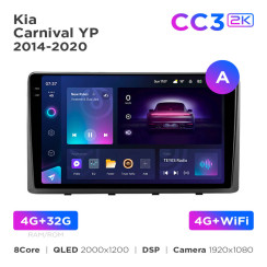 Radio samochodowe Teyes CC3 2k 4+32 Gb Kia Carnival 3 YP 2014-2021 (F1) (A) 9"