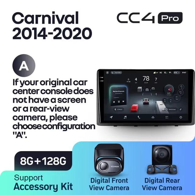 Radio samochodowe Teyes CC4 Pro 2k 8+128 Gb Kia Carnival 3 YP 2014-2021 (F1) (A) 9"