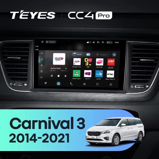 Radio samochodowe Teyes CC4 Pro 2k 8+128 Gb Kia Carnival 3 YP 2014-2021 (F1) (A) 9"
