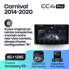 Radio samochodowe Teyes CC4 Pro 2k 8+128 Gb Kia Carnival 3 YP 2014-2021 (F1) (B) 9"