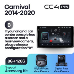 Radio samochodowe Teyes CC4 Pro 2k 8+128 Gb Kia Carnival 3 YP 2014-2021 (F1) (B) 9"