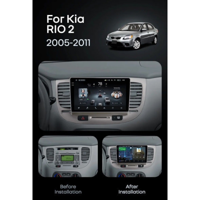 Radio samochodowe Teyes CC4 Pro 2k 8+128 Gb Kia RIO 2 2005-2011 9"