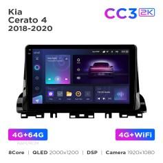 Radio samochodowe Teyes CC3 2k 4+64 Gb Kia Cerato 4 (1 Din) 2018-2020 9
